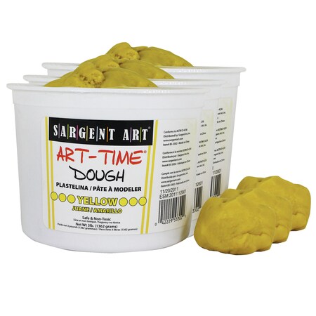 SARGENT ART Art-Time® Dough, 3lb Tub, Yellow, PK3 85-3302